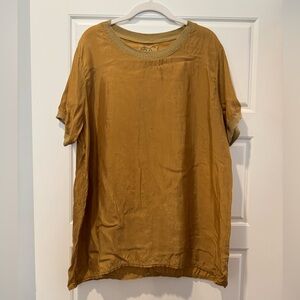Johnny Was M Gold Cupra Rayon Tunic